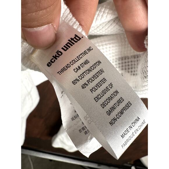 Ecko Unlimited E72 Thermal Long Sleeve Y2k Style Shirt White Black Mens 2XL XXL‎ - Picture 7 of 9